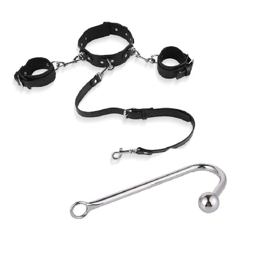 and Cuffs Hook with Anal Beaded Elegant 5334 Collar 0104